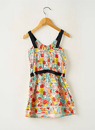 Robe mi-longue fines bretelles fines bretelles orange BOBOLI fille