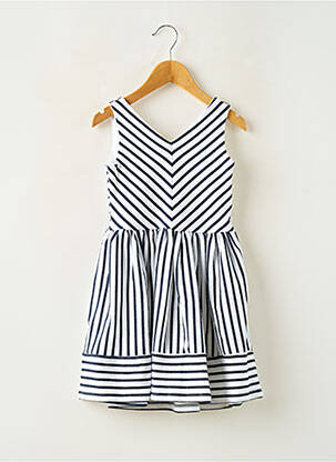 Robe mi-longue fines bretelles fines bretelles blanc BOBOLI fille