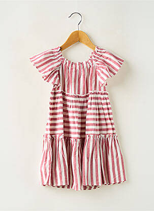 Robe mi-longue manches courtes manches courtes rouge MAYORAL fille
