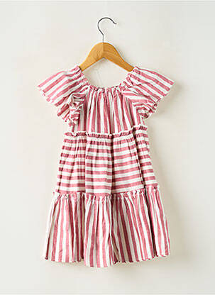 Robe mi-longue manches courtes manches courtes rouge MAYORAL fille