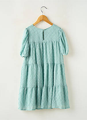 Robe mi-longue manches courtes manches courtes vert MAYORAL fille
