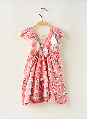 Robe mi-longue manches courtes manches courtes rose MAYORAL fille