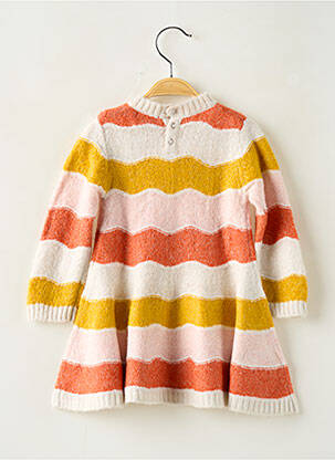 Robe pull coupe évasée manches longues orange MAYORAL fille