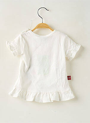 T-shirt coupe droite manches courtes blanc BOBOLI fille