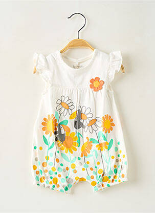 Combishort blanc BOBOLI fille