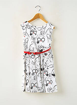 Robe mi-longue blanc MAYORAL fille