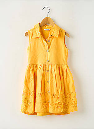 Robe mi-longue jaune MAYORAL fille
