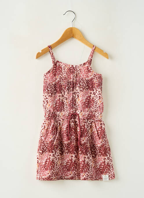Robe courte col rond fines bretelles rose BOBOLI fille
