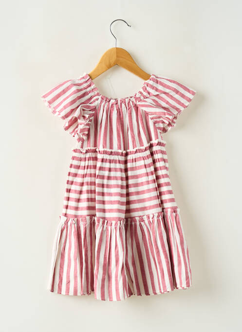 Robe mi-longue manches courtes manches courtes rouge MAYORAL fille