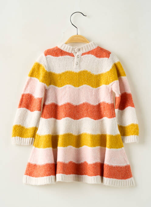 Robe pull coupe évasée manches longues orange MAYORAL fille