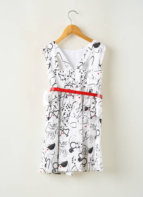 Robe mi-longue blanc MAYORAL fille