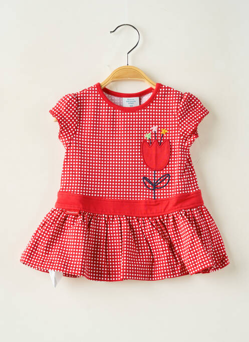 Robe mi-longue rouge BOBOLI fille