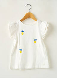 Top manches courtes manches courtes blanc ZY fille
