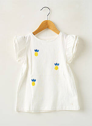 Top manches courtes manches courtes blanc ZY fille