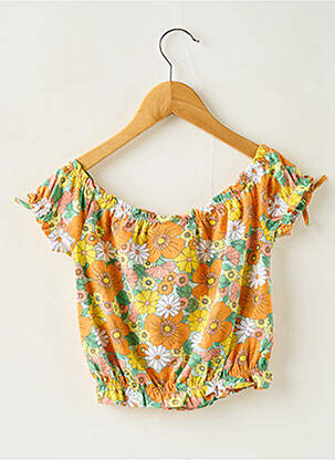Top imprimé fantaisie manches courtes orange BOBOLI fille