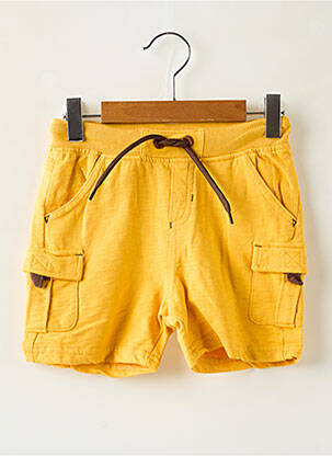 Short stretch taille élastique jaune BOBOLI garçon