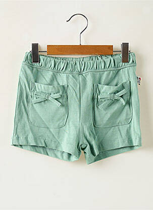 Short coupe droite taille élastique vert BOBOLI fille