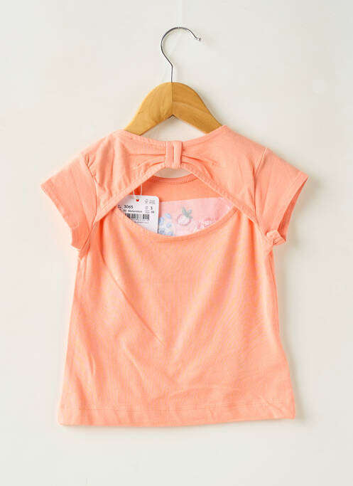T-shirt coupe droite manches courtes orange MAYORAL fille