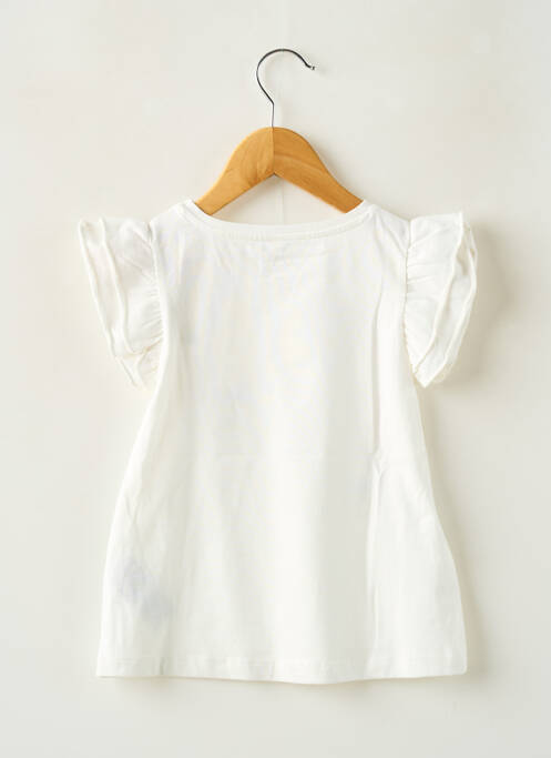 Top coupe cintrée manches courtes blanc ZY fille