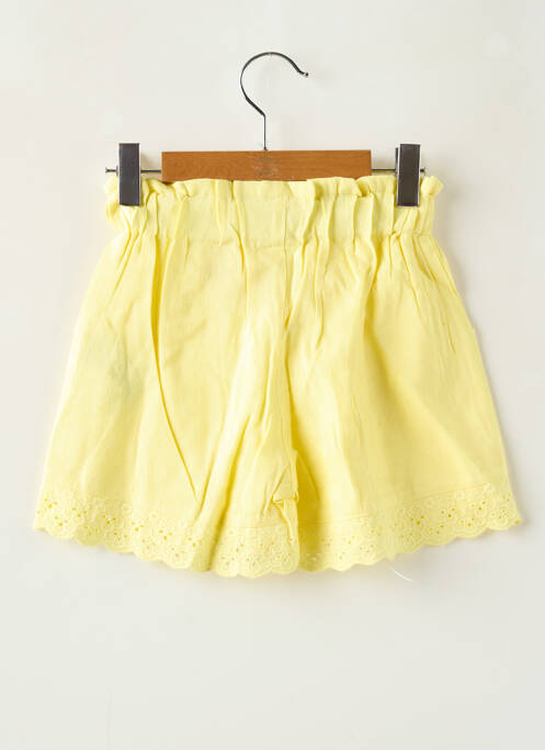 Short fermeture liens à nouer taille élastique jaune ZY fille