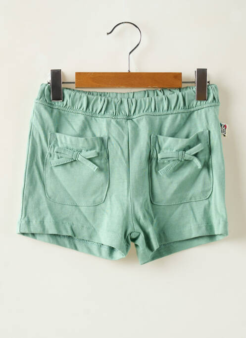 Short coupe droite taille élastique vert BOBOLI fille