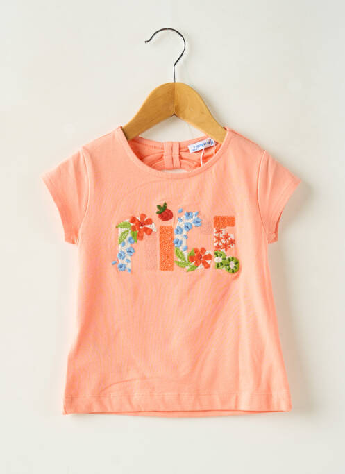 T-shirt orange MAYORAL fille