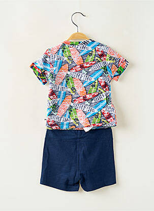 Ensemble short coupe droite bleu BOBOLI garçon