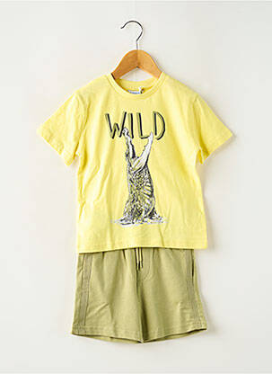 Ensemble short coupe droite jaune MAYORAL garçon