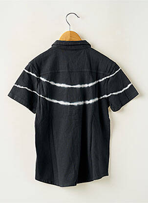 Chemise manches longues coupe droite noir BOBOLI garçon