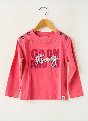 T-shirt coupe droite manches longues rose BOBOLI fille