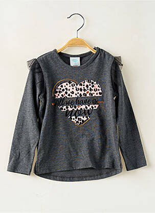 Top manches longues manches longues gris BOBOLI fille