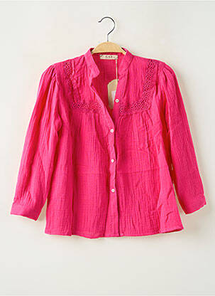 Chemisier manches longues manches longues rose G66 fille