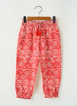Pantalon droit resserrée sur le bas taille élastique rouge MAYORAL fille