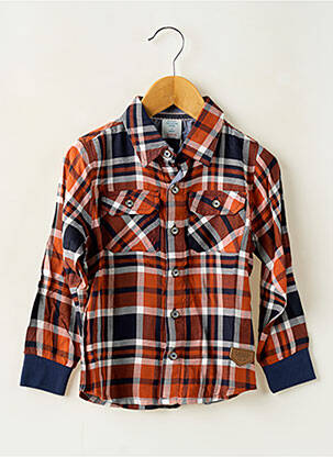 Chemise manches longues marron BOBOLI garçon