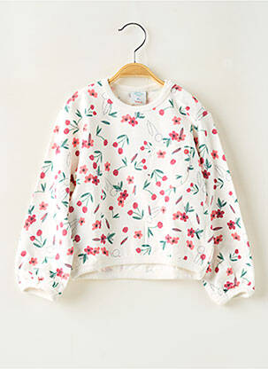 Sweat-shirt blanc BOBOLI fille