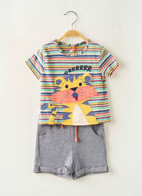 Ensemble short fausses poches bleu BOBOLI garcon