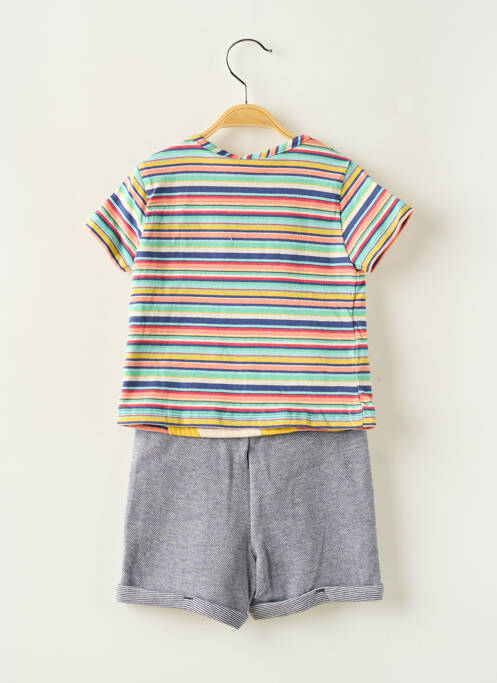 Ensemble short fausses poches bleu BOBOLI garcon