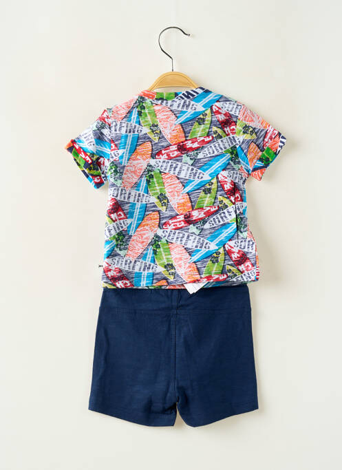 Ensemble short coupe droite bleu BOBOLI garcon