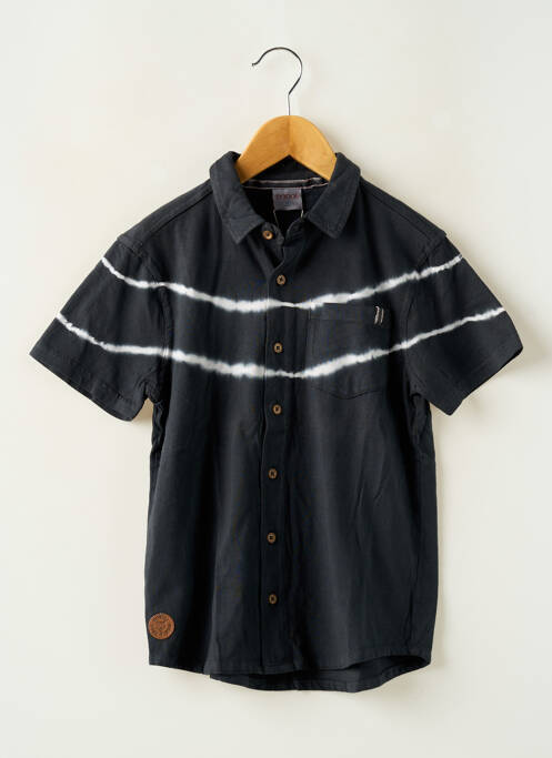 Chemise manches longues coupe droite noir BOBOLI garcon