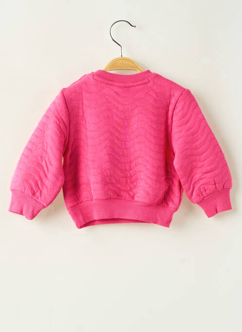 Sweat-shirt broderie manches longues rose BOBOLI fille