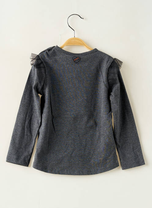 Top coupe droite manches longues gris BOBOLI fille