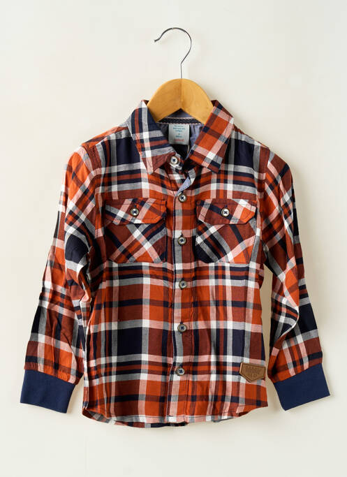 Chemise manches longues marron BOBOLI garçon