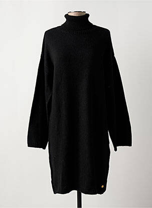 Robe mi-longue manches longues manches longues noir LES TROPEZIENNES femme