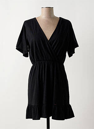 Robe courte coupe évasée manches courtes noir MOLLY BRACKEN femme