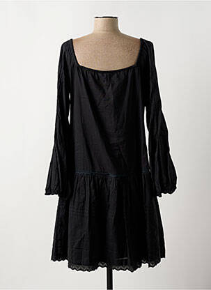 Robe mi-longue manches longues manches longues noir RHUM RAISIN femme