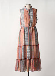Robe mi-longue coupe fluide sans manche bleu MOLLY BRACKEN femme