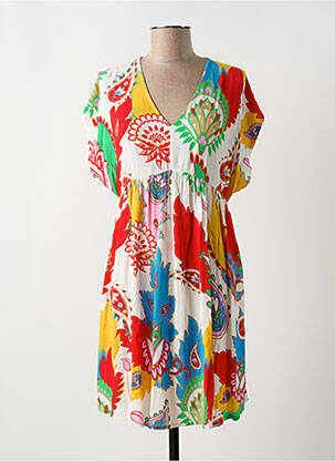 Robe mi-longue blanc LES TROPEZIENNES PAR M.BELARBI pour femme