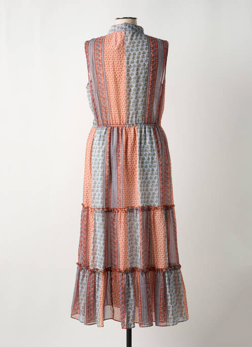 Robe mi-longue imprimé fantaisie sans manche bleu MOLLY BRACKEN femme