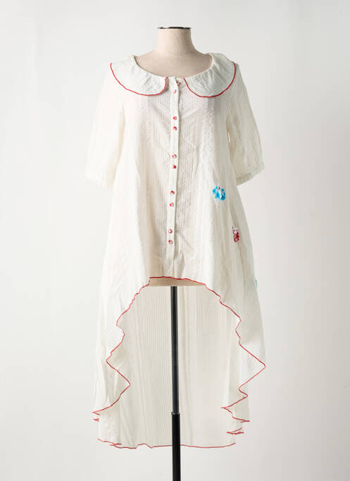 Tunique manches courtes blanc RHUM RAISIN pour femme