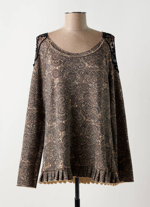 Tunique manches longues beige ZOE LA FEE pour femme